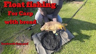 Lambwath carp pool carp on float with bread [upl. by Inilam]