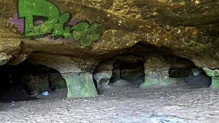 Exploring Frodsham Caves And The Old Runcorn Transport Bridge With Walk Over Runcorn Bridge urbex [upl. by Dyolf910]