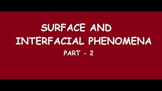 SURFACE AND INTERFACIAL PHENOMENONPart  2  Surfactant and their types and usesHLB scale [upl. by Anehsuc]