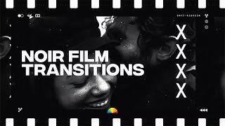 Noir Film Transitions  After Effects Template  ★ AE Templates [upl. by Ecadnac]