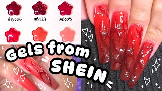 ˚｡⋆🍒 Testing YOKEFELLOW Gel Polish from SHEIN 🐈‍⬛⋆｡˚ [upl. by Arhat]