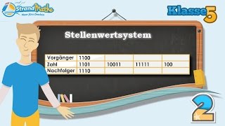 Stellenwertsystem  Dualsystem  Klasse 5 ★ Übung 2 [upl. by Olympie368]