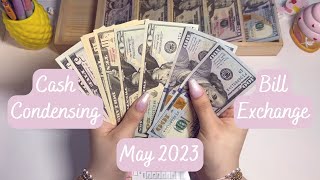 Cash Envelope Condensing amp Bill Exchange  May 2023  6000 Saved [upl. by Odnumde]