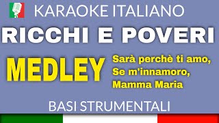 Medley Ricchi e Poveri Dance  Karaoke Strumentale Italiano 🎤 [upl. by Airun]