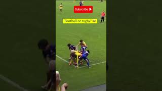 Football or rugby  football rugby soccer ronaldo messi shorts shortvideo edit like [upl. by Willa]