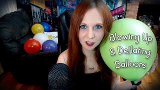 Blowing Up amp Deflating 3 Balloons  Some Balloon Tapping  Balloon ASMR [upl. by Albion215]