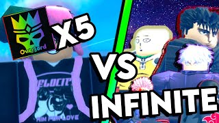 5X OVERLORD Team Vs INFINITE in Anime Last Stand Roblox [upl. by Rosenblast92]