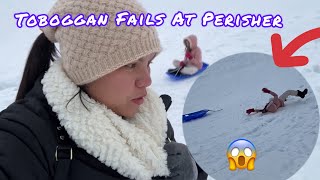 Toboggan Fails At Perisher Valley  Sled Fail videos  Living In Australia [upl. by Eustasius]