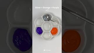 Mix Fluorescent Silver  Orange  Purple   🩶🧡💜 artrecipe relaxing asmr satisfying [upl. by Imar739]