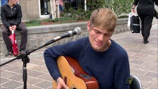 BRADFORD BUSKER Frankie Porter Sings quotI Started a Jokequot [upl. by Ahtanaram]