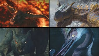 All Monster Intros Japanese Voices English Subtitles Monster Hunter Rise Compilation [upl. by Eahc]