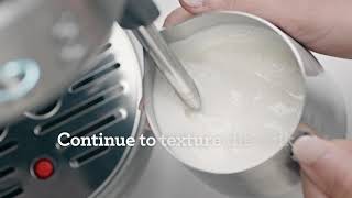 Learn To Texture Milk With Your Breville Bambino Coffee Machine  The Good Guys [upl. by Nnarefinnej708]