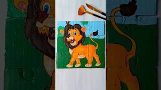 Simba Puzzle Art  The Lion King Drawing yt simba puzzle shorts drawing MissAgrawal21kids [upl. by Enirrok366]