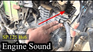 Honda Sp 125 cc bs6 bike ENGINE SOUND problem fixed  qasim auto [upl. by Nannie]