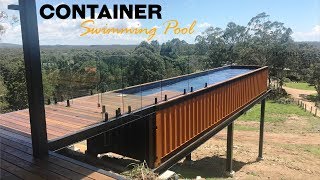 40ft Shipping Container Pool in Noosa Hinterlands Australia [upl. by Inerney]