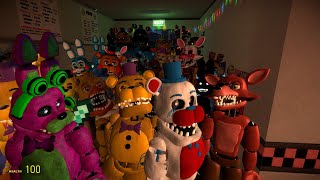 FNaF Garrys Mod Spawning as many FNaF Ragdolls as I can untill the game lags [upl. by Nashbar]