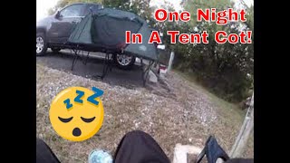 My Over Night Review Sleeping In My KampRite Tent Cot [upl. by Neehsas]