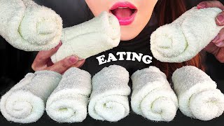 ASMR how to make a EDIBLE TOWEL SUPER EAZY  EATING SOUNDS MUKBANG 초간단 먹는 수건 만드는 방법  먹방 食用タオル作り方 [upl. by Paz]