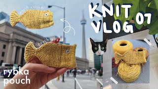 Rybka Pouch by Zofia Ratasiewicz Fish Pouch  First Accessory Knit VlogDiaries ep 07  cindknits [upl. by Ojillek421]