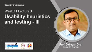 Lec 38 Usability heuristics and testing  III [upl. by Asus]