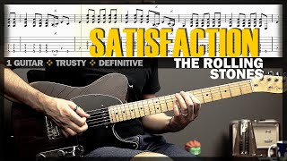 Satisfaction  Guitar Cover Tab  Guitar Riff Lesson  Backing Track w Vocals 🎸 THE ROLLING STONES [upl. by Sellma627]