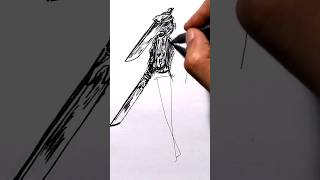 stickman to katana man speed drawing shorts [upl. by Saitam159]