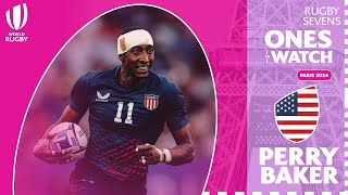 Lightning pace at Paris 2024  USAs Perry Baker  Rugby Sevens Highlights [upl. by Anett424]