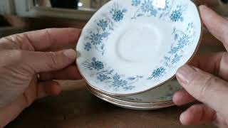 Colclough Braganza 8454 bone china saucer [upl. by Eyk]