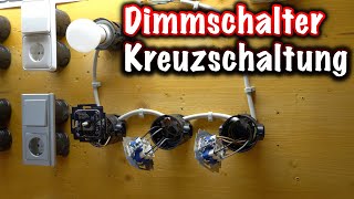 Kreuzschaltung mit Dimmer verdrahten [upl. by Denman]