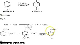 Synthesis of p nitroaniline from acetanilide [upl. by Dorreg]