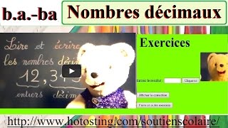 Baba cours Maths CM2  Lire et écrire les nombres décimaux [upl. by Elbas]