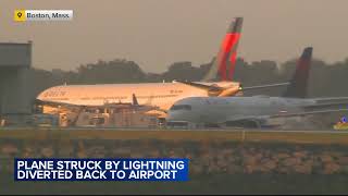 International Delta flight to Rome diverted back to Boston after being struck by lightning FAA [upl. by Southworth]