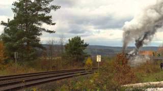 01 202 und 01 150 im Schritttempo auf der Schiefen Ebene am 9112013 [upl. by Randell943]