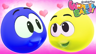 WonderBalls VALENTINES DAY SPECIAL  Funny Cartoons For Children  WonderBalls Playground [upl. by Raybourne]