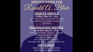 Part 2  Tribute Service Celebration for Bishop Ronald Blair  Friday May 10 2024 at 630pm [upl. by Myrtie]