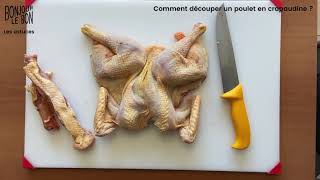 Comment découper un poulet en crapaudine [upl. by Itaws]