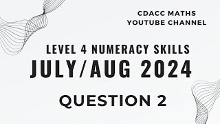 Fractions Level 4 Numeracy Skills July 2024 CDACC Assessment Qn 2 [upl. by Anees]