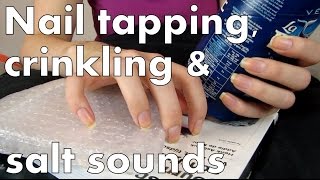 120 No speaking just sounds Tapping crinkling page turning amp salt sounds ASMR [upl. by Pamelina400]