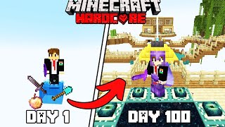 I Survived 100 Days On One Ocean Block in Minecraft HardcoreHindi [upl. by Ganley]