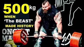 WORLD RECORD  Eddie Hall The 500kg Deadlift World Record set at Giants live 2016 [upl. by Retrop]