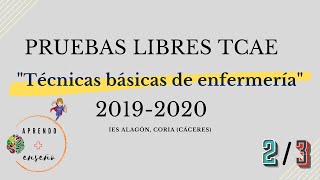 Pruebas libres TCAE  test justificado 20192020 IES ALAGÓN CÁCERES 23 [upl. by Daly801]