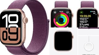 Apple watch series 10 GPS42 mm with rose gold aluminum case with plum sport loop check description [upl. by Aicnetroh]