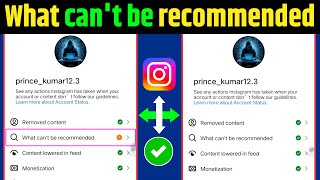 Instagram what cant be recommended problem  How to fix what cant be recommended on instagram [upl. by Naihtsirc846]