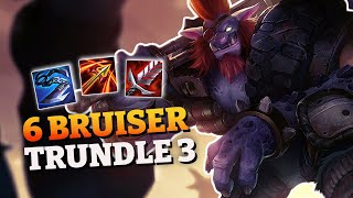 6 BRUISER TRUNDLE 3 CARRY VERSUS JHIN 3  SET 6 PBE [upl. by Ellehcram]