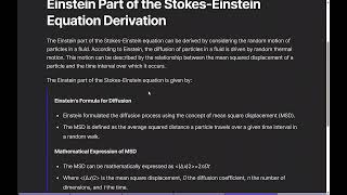 StokesEinstein equation [upl. by Suoiradal]