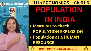 MEASURES to check POPULATION EXPLOSION  11th Economics chapter 6 Maharashtra Board  Pooja Kela [upl. by Loris]