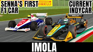 Can Ayrton Sennas first F1 CAR beat a CURRENT INDYCAR [upl. by Nimaj]