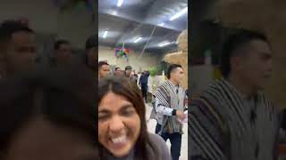 fiesta navidad en albergue migrantes caravana migracion frontera USA asilo visa ayuda INM [upl. by Wallinga637]