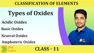 Types of OxidesAcidicBasicAmphoteric amp Neutral Oxides [upl. by Eninnej399]