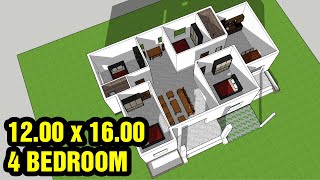 A116HOUSE MODEL DESIGN  1200 x 1600  4 BEDROOM [upl. by Paule]